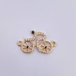 Herraje Bicicleta 0.95gr / 2cm / Circones Negros Blancos Oro Amarillo 18K &