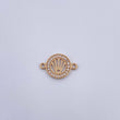 Herraje Corona RX 0.8gr / 1.5cm / Circones Blancos Oro Amarillo 18K &