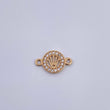 Herraje Corona RX 0.5gr / 1.3cm / Circones Blancos Oro Amarillo 18K &