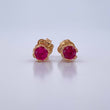 Topos Halo 1.55gr / Circones Fucsias Blancos Oro Amarillo 18K &