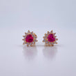 Topos Halo 1.95gr / Circones Fucsias Blancos Oro Amarillo 18K &