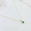 Set Cadena y Dije Aguja Trenzada + Piedra 1.25gr / 45cm / Oro Amarillo 18K (Oferta)