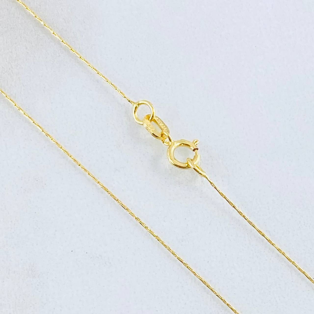 Set Cadena y Dije Aguja Trenzada + Ancla 1.35gr / 45cm / Oro Amarillo 18K (Oferta) ©