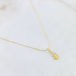 Set Cadena y Dije Aguja Trenzada + Ancla 1.25gr / 45cm / Oro Amarillo 18K (Oferta) *
