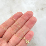 Set Cadena y Dije Aguja Trenzada + Abeja 1.1gr / 45cm / Oro Amarillo 18K (Oferta) *