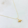 Set Cadena y Dije Aguja Trenzada + Tortuga 1.15gr / 45cm / Oro Amarillo 18K (Oferta) *