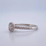 Anillo Halo Cuadrado Diamantes 2gr / T5 / Oro Blanco 18K &