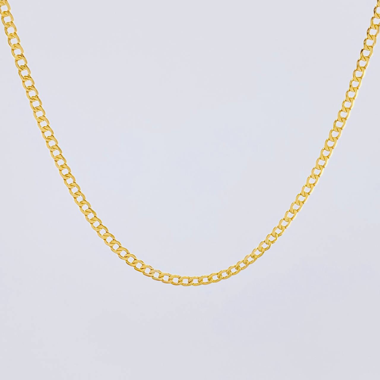 Cadena Cubana 2.55g / 60cm / 2.09mm Oro Amarillo 18K