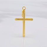 Dije Cruz Puntas Planas 0.75g / 3.5cm Oro Amarillo 18K