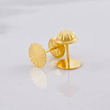 Topos Circulo Plano Diamantado 0.55g / 6.25mm Oro Amarillo 18K