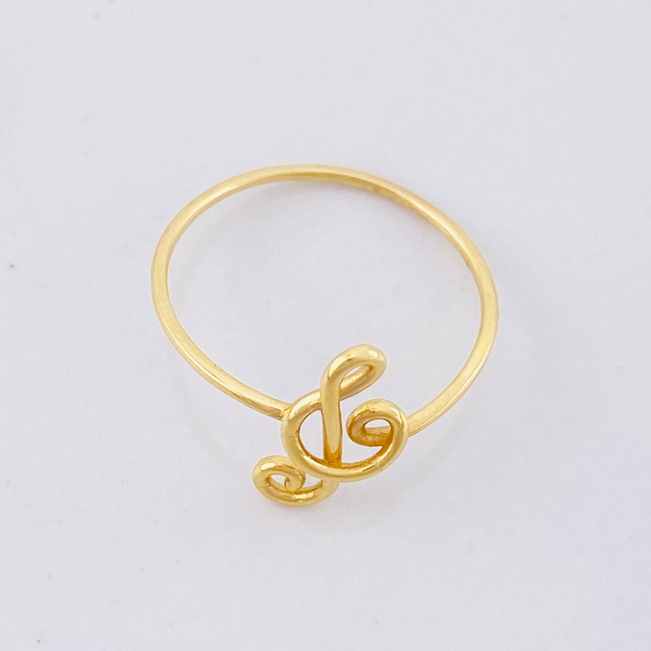 Anillo Nota Musical 1.1gr / T7 / Oro Amarillo 18K