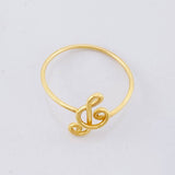 Anillo Nota Musical 1.1gr / T7 / Oro Amarillo 18K