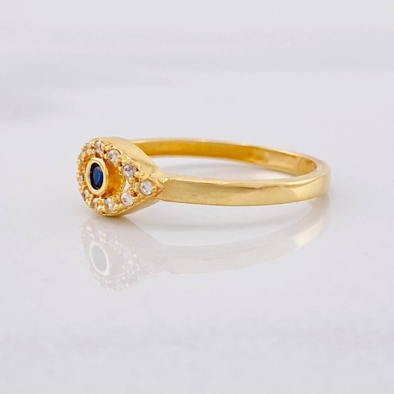 Anillo Ojo Turco 1.65gr / T5 3/4 / Oro Amarillo 18K