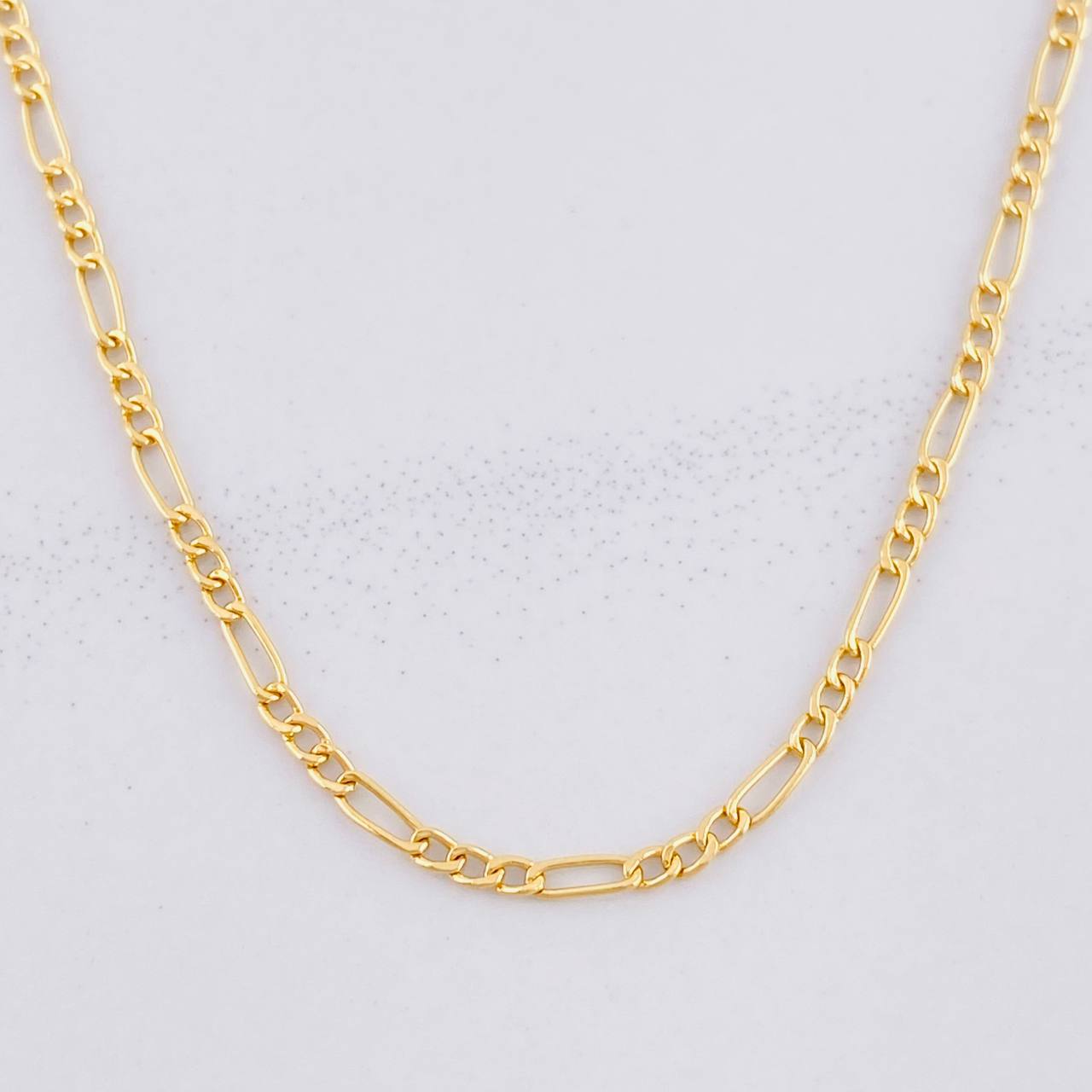 Cadena Figaro 2.15g / 50cm / 1.9mm Oro Amarillo 18K