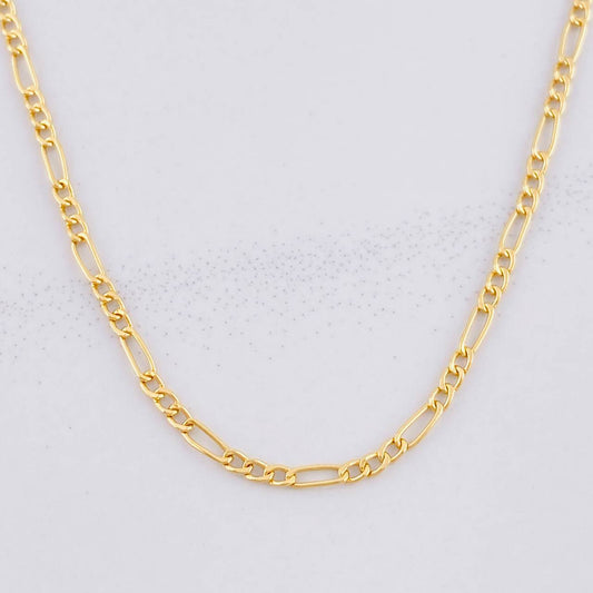 Cadena Figaro 2.15g / 50cm / 1.9mm Oro Amarillo 18K