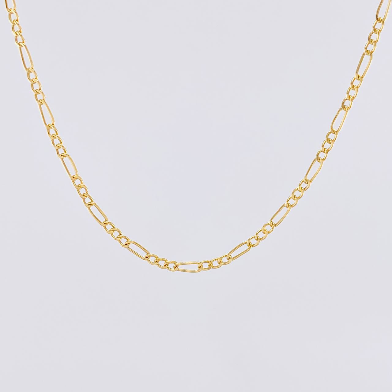 Cadena Figaro 2.15g / 50cm / 1.9mm Oro Amarillo 18K