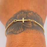 Pulso Flex Cruz 2.05gr / 19cm-21cm / +4 Oro 18K $