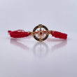 Pulsera Roja Herraje Estrella Cardinal 1.65gr / Circones Negros Fucsia Oro Amarillo 18K &