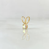 Dije Piedra Regalo 0.4gr / 1cm / Circon Tornasol Oro Amarillo 18K ©