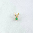 Dije Piedra Regalo 0.4gr / 1cm / Circon Verde Claro Oro Amarillo 18K ©