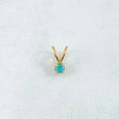 Dije Piedra Regalo 0.35gr / 1cm / Circon Azul Turquesa Oro Amarillo 18K ©