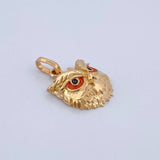 Dije Rostro Buho 2.6gr / 2cm / Oro 18K $