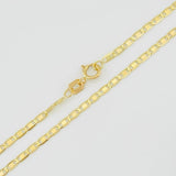 Cadena Escalera Plana 3.15g / 60cm / 1.8mm Oro Amarillo 18K