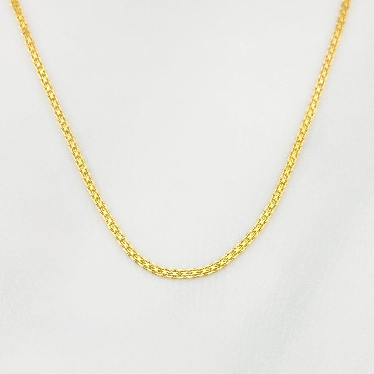 Cadena China 2.1g / 60cm / 1mm Oro Amarillo 18K