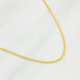 Cadena China 2.1g / 60cm / 1mm Oro Amarillo 18K