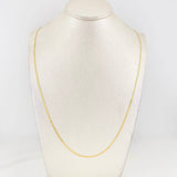 Cadena China 2.1g / 60cm / 1mm Oro Amarillo 18K