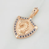 Dije Caballo 6.15g / 3.5cm Dos Oros Blanco Rosa 18K