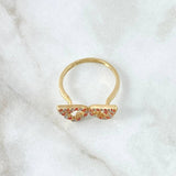 Anillos Alas 3.1gr / T7 1/2 Circones Blancos Naranjas Oro Amarillo*