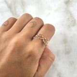 Anillos Alas 3.1gr / T7 1/2 Circones Blancos Naranjas Oro Amarillo*