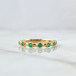 Anillo Burbujas 2gr T6 1/2 Esmeraldas 28pts Oro Amarillo (Joya)*