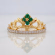 Anillo Corona Olas 2.85g / T7 1/4 Dos Oros Amarillo Blanco 18K