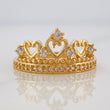 Anillo Corona Corazones 2.65g / T6 Oro Amarillo 18K