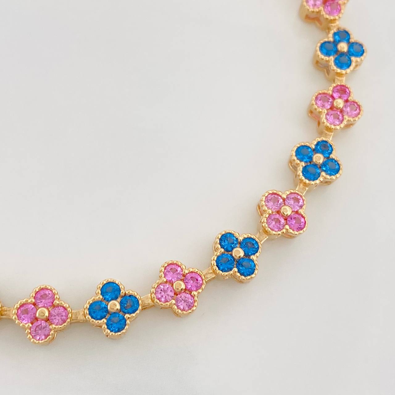 Pulso Flores 9.95g / 14cm / 6mm Oro Amarillo 18K
