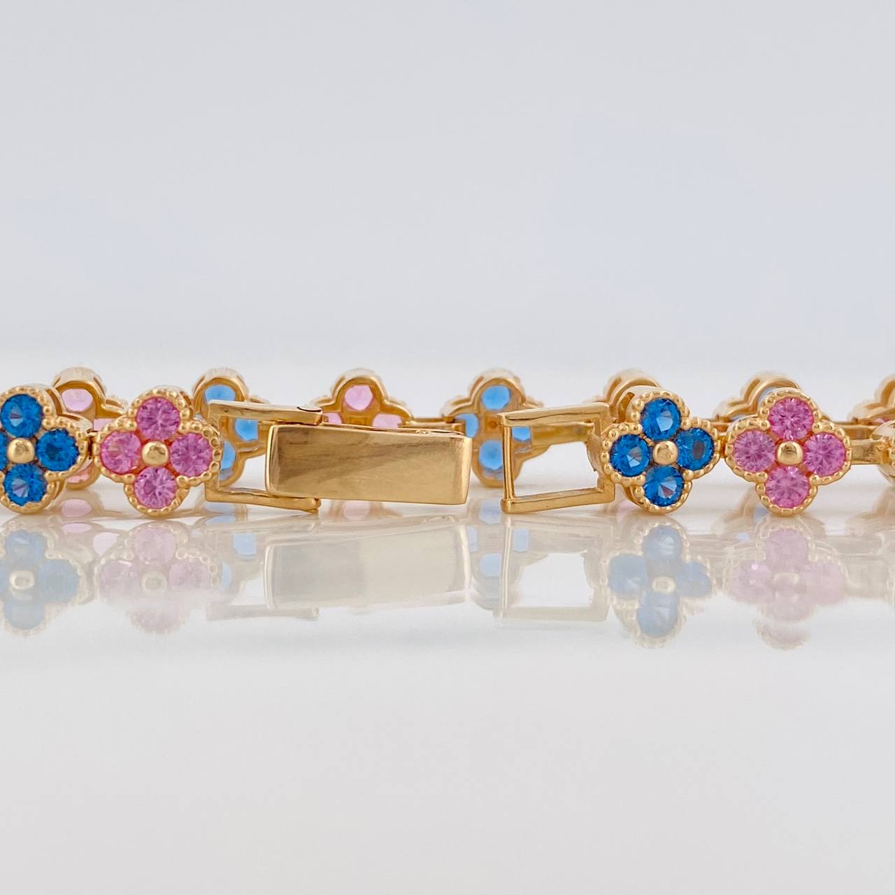 Pulso Flores 9.95g / 14cm / 6mm Oro Amarillo 18K