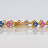 Pulso Flores 9.95g / 14cm / 6mm Oro Amarillo 18K