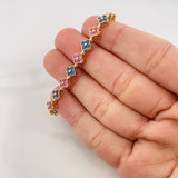 Pulso Flores 9.95g / 14cm / 6mm Oro Amarillo 18K
