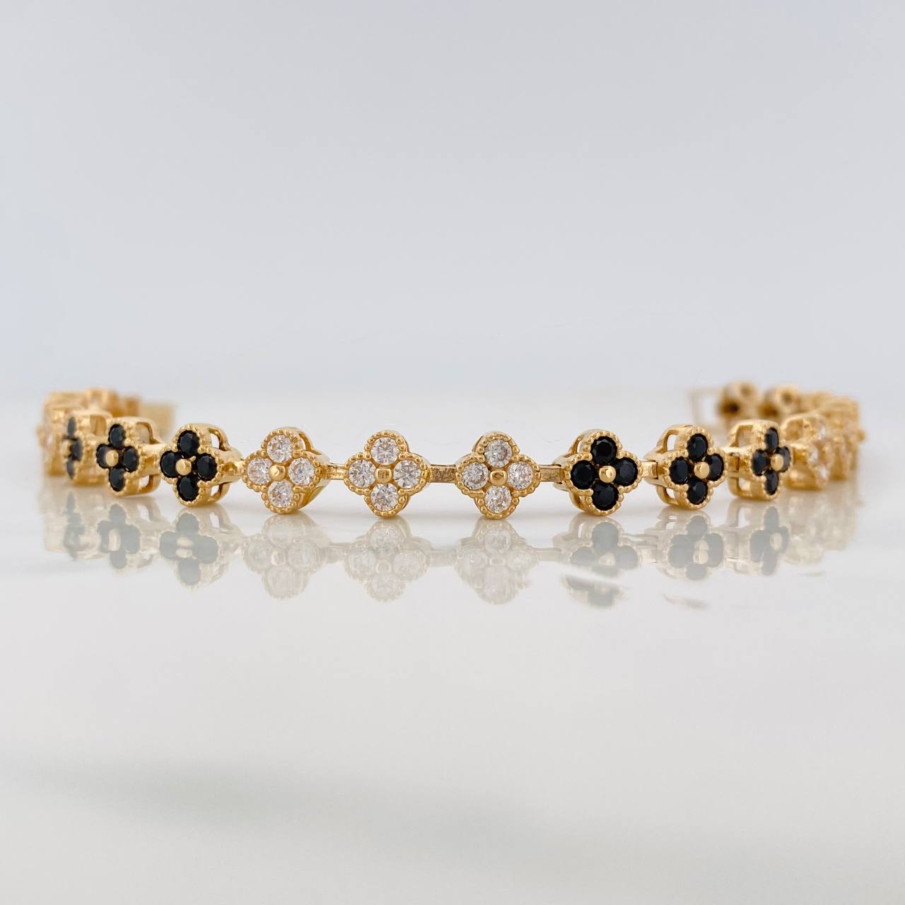 Pulso Flores 10.2g / 14cm / 6mm Oro Amarillo 18K