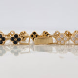 Pulso Flores 10.2g / 14cm / 6mm Oro Amarillo 18K
