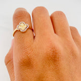 Anillo Trebol 2.25g / T6 Dos Oros Amarillo Blanco 18K