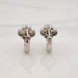 Candongas Trebol 2.65g / 1.3cm Oro Blanco 18K