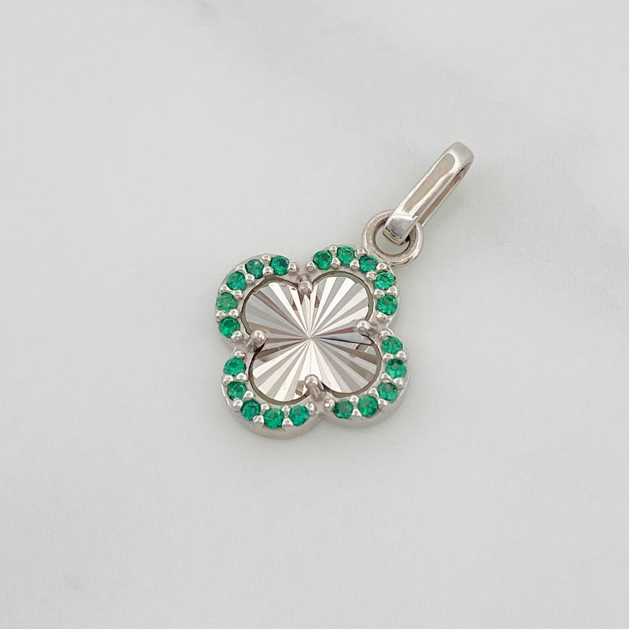 Dije Trebol 1g / 1.8cm Oro Blanco 18K