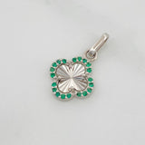 Dije Trebol 1g / 1.8cm Oro Blanco 18K