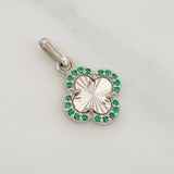 Dije Trebol 1g / 1.8cm Oro Blanco 18K