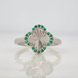 Anillo Trebol 2.25g / T6 1/4 Oro Blanco 18K