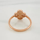 Anillo Trebol 2.05g / T6 3/4 Dos Oros Blanco Rosa 18K