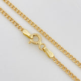 Cadena Cubana 2.5g / 50cm / 1.7mm Oro Amarillo 18K